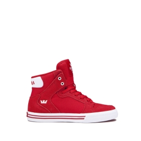 Supra VAIDER Høye Sneakers Barn Hvite/Hvite | NO-23438